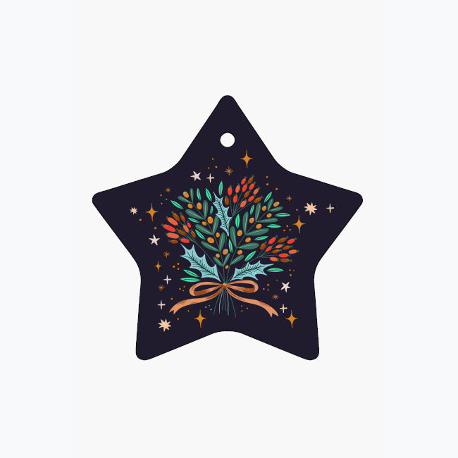 Christmas Bouquet - Star Ceramic Ornament