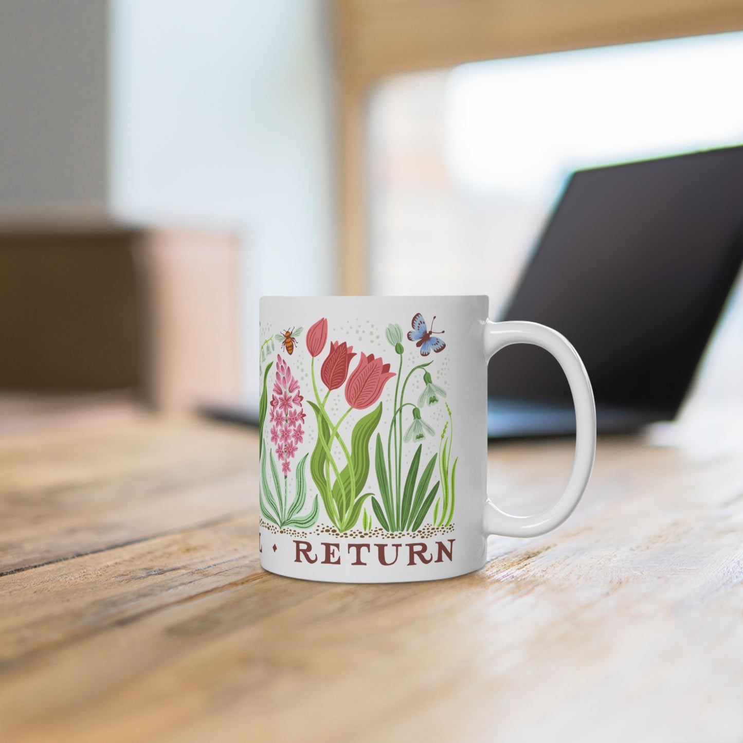 Spring Will Return Botanical Printed Ceramic Mug