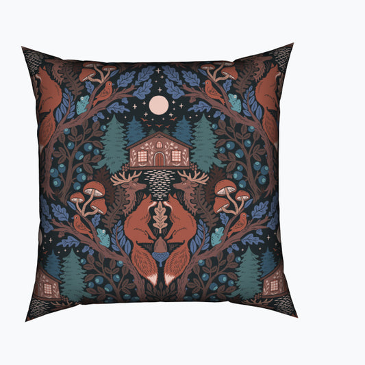 Scandinavian Fairytale Damask Cotton Cushion