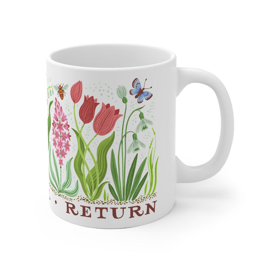 Spring Will Return Botanical Printed Ceramic Mug