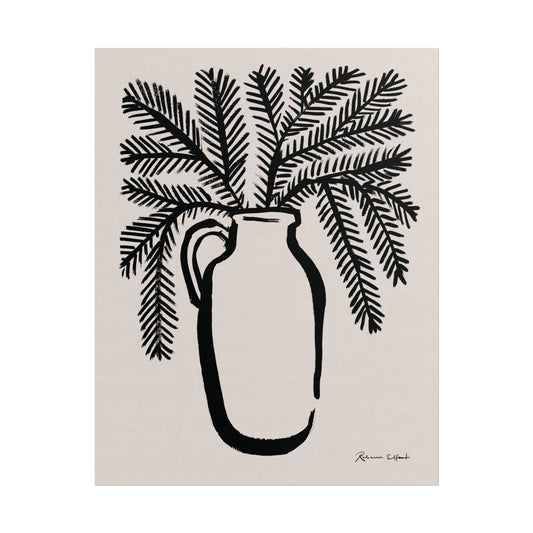 Pine Branch Vase - Art Print