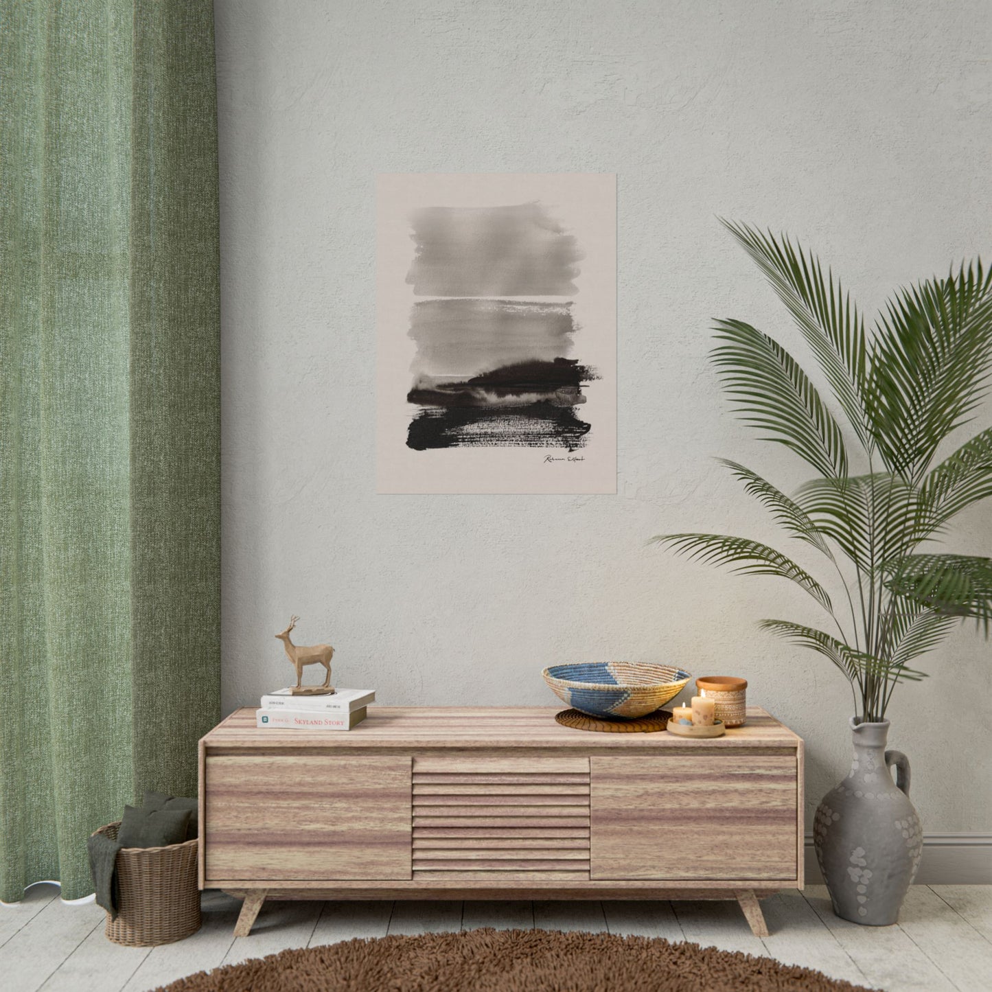 Abstract Ink Seascape - Art Print