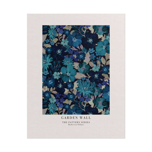 Garden Wall Blue - The Pattern Series - Art Print
