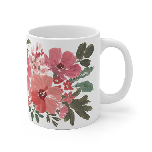Coral Flowerbed Printed Ceramic Mug
