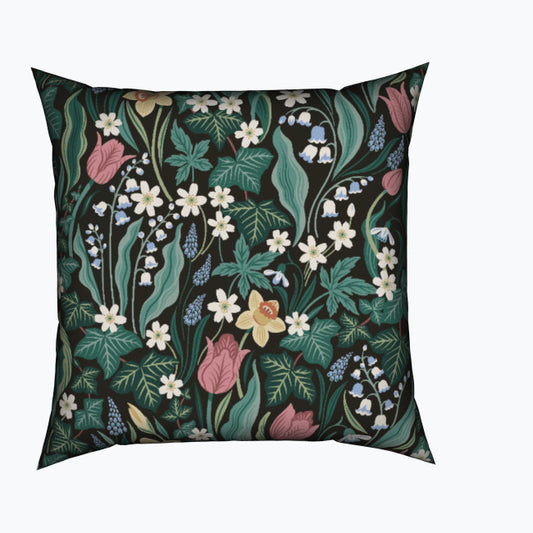 Scandinavian Spring Garden Cotton Cushion