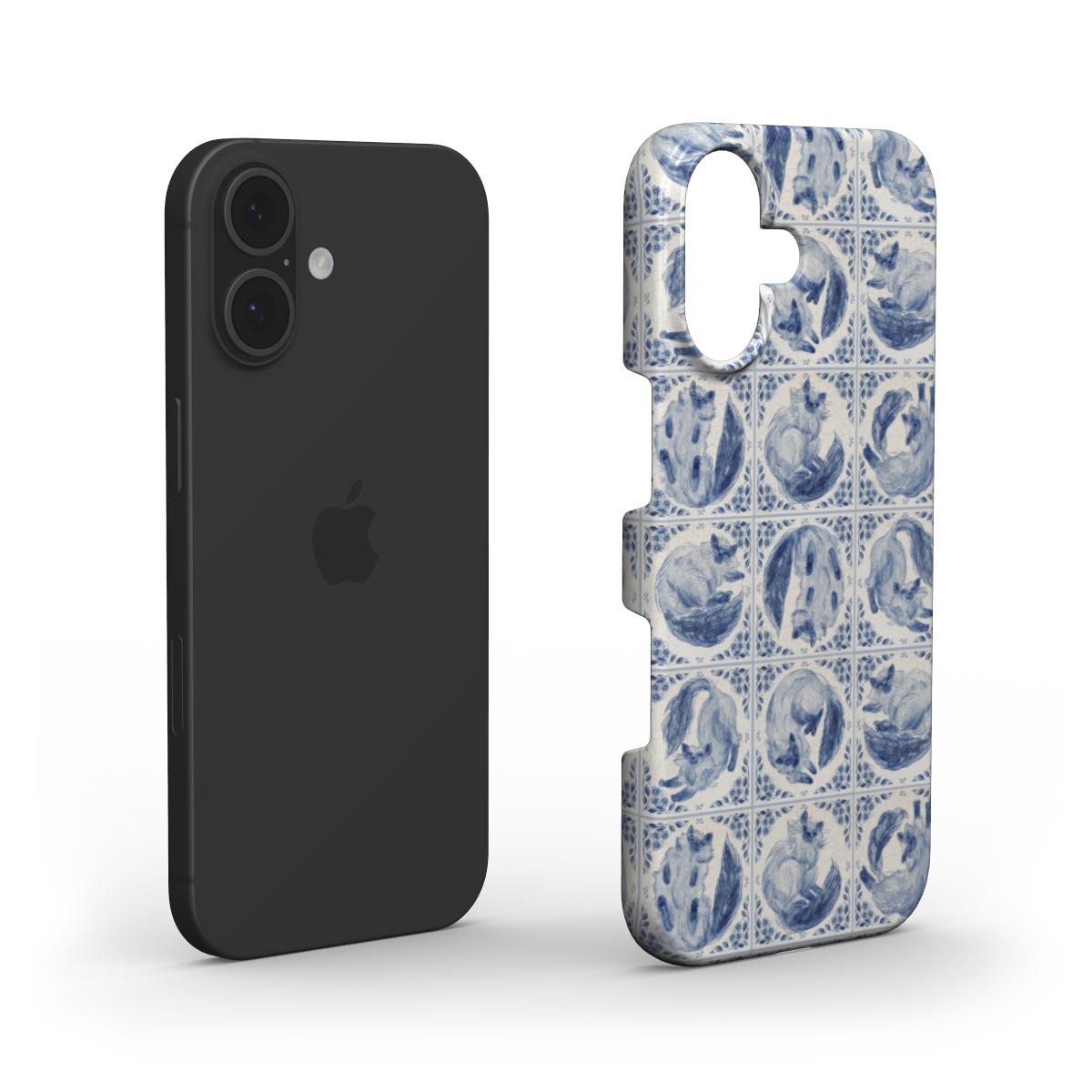 Delft Cats Blue - Snap Phone Case
