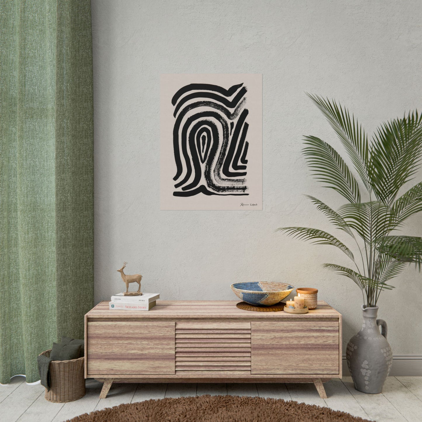 Abstract Ink Fingerprint 2 - Art Print