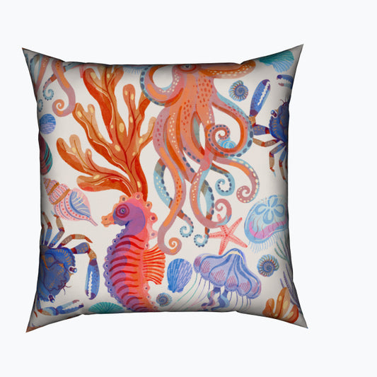 Coastal Creatures Cotton Cushion