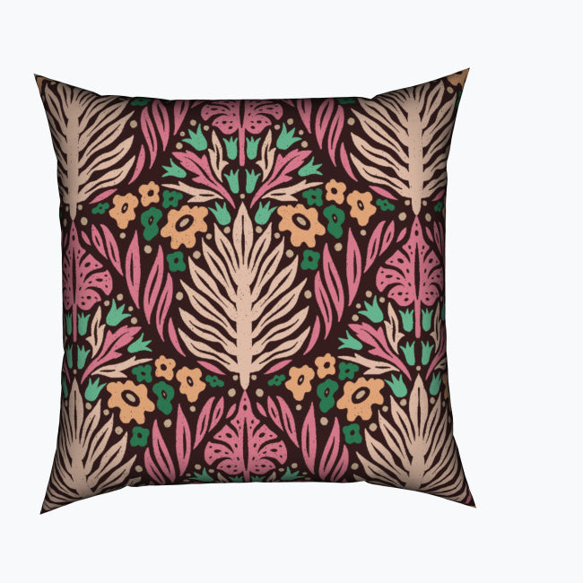 Earthy Jungle Damask Cushion