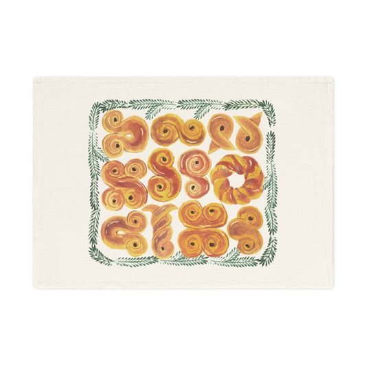 Lussekatter Saffron Buns Organic Tea Towel