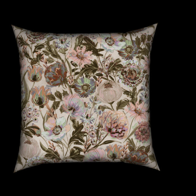 Vintage Garden Cotton Cushion - Blush