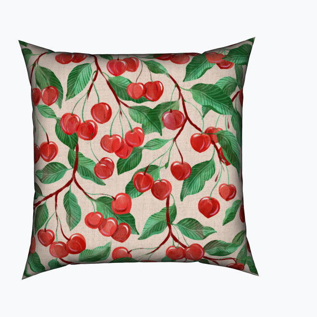 Merry Cherry Berry Cotton Cushion