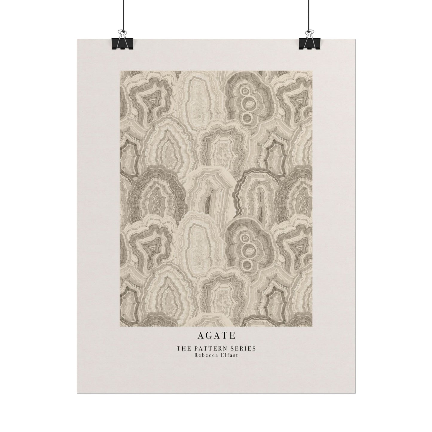 Agate Slices Monochrome - The Pattern Series - Art Print