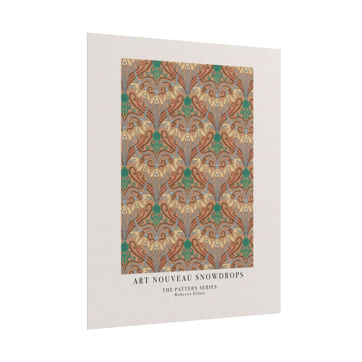 Art Nouveau Snowdrops - The Pattern Series - Art Print