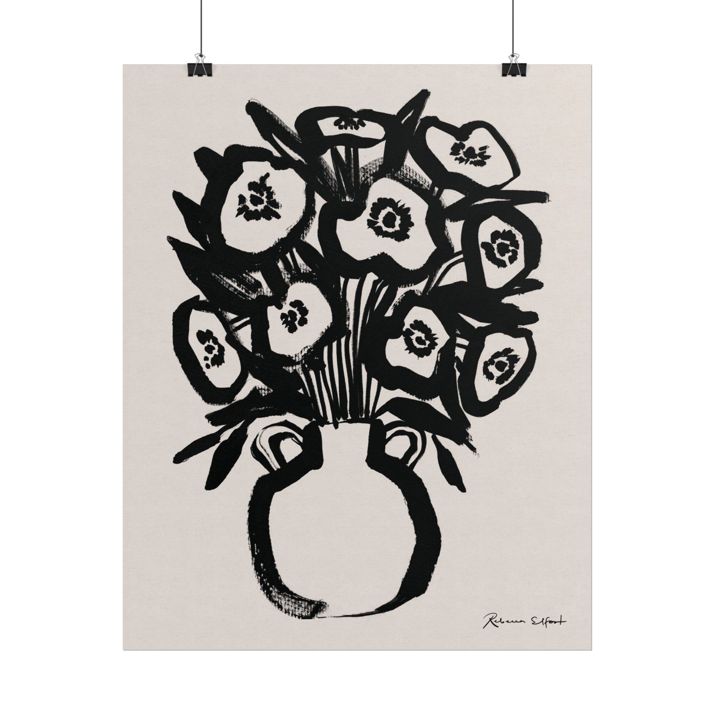 Bold Ink Bouquet - Art Print