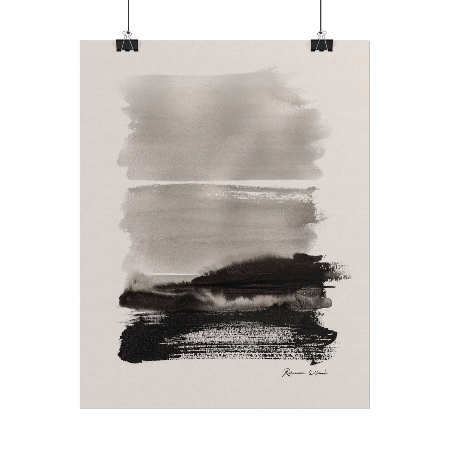 Abstract Ink Seascape - Art Print