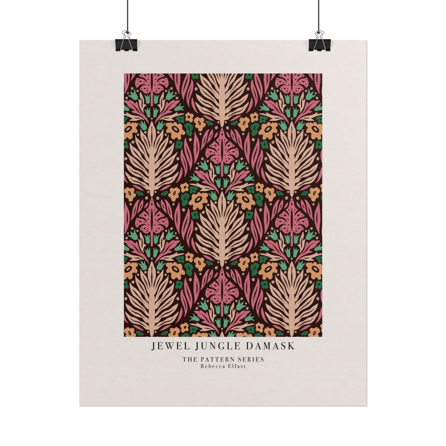 Jewel Jungle Damask - The Pattern Series - Art Print