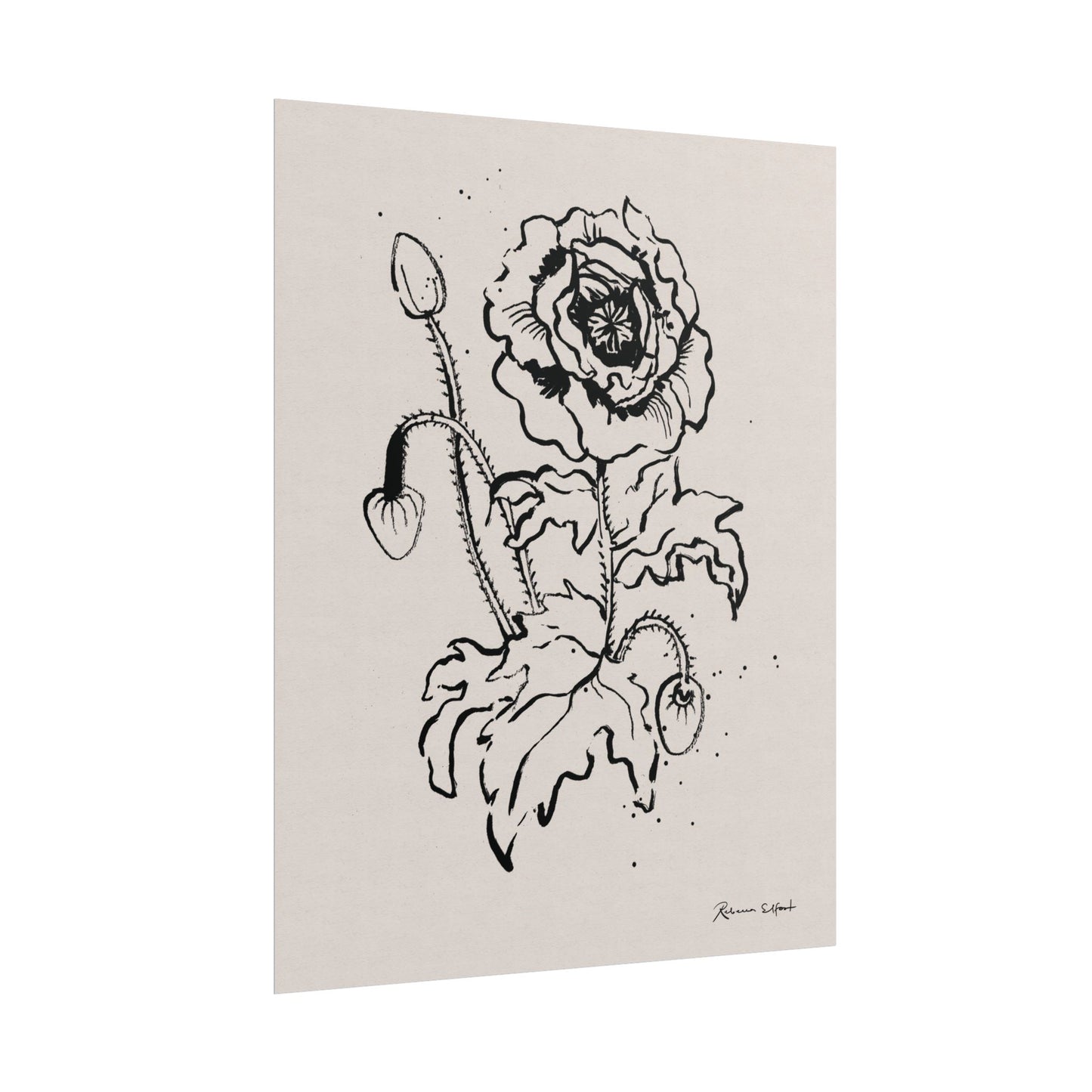 Ink Poppy - Art Print