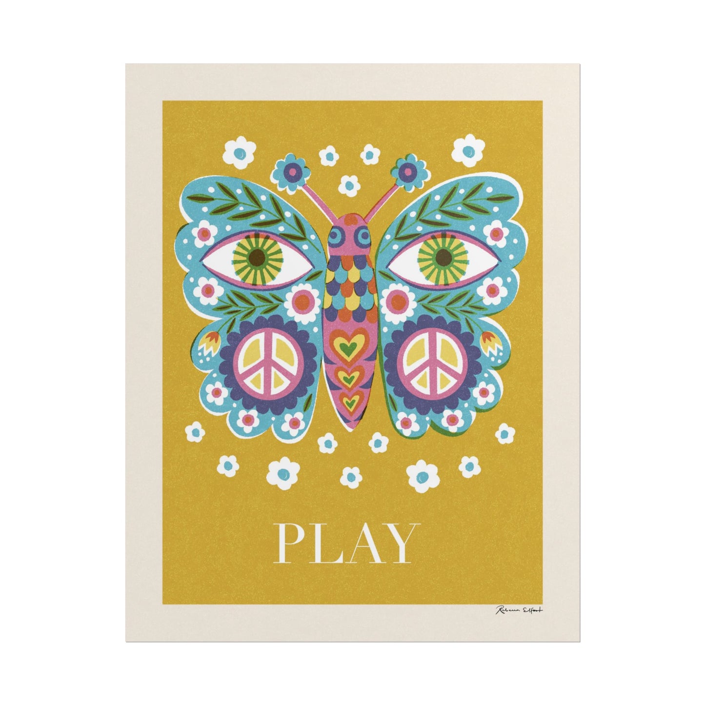 Peace Series: Butterfly "Play" Art Print
