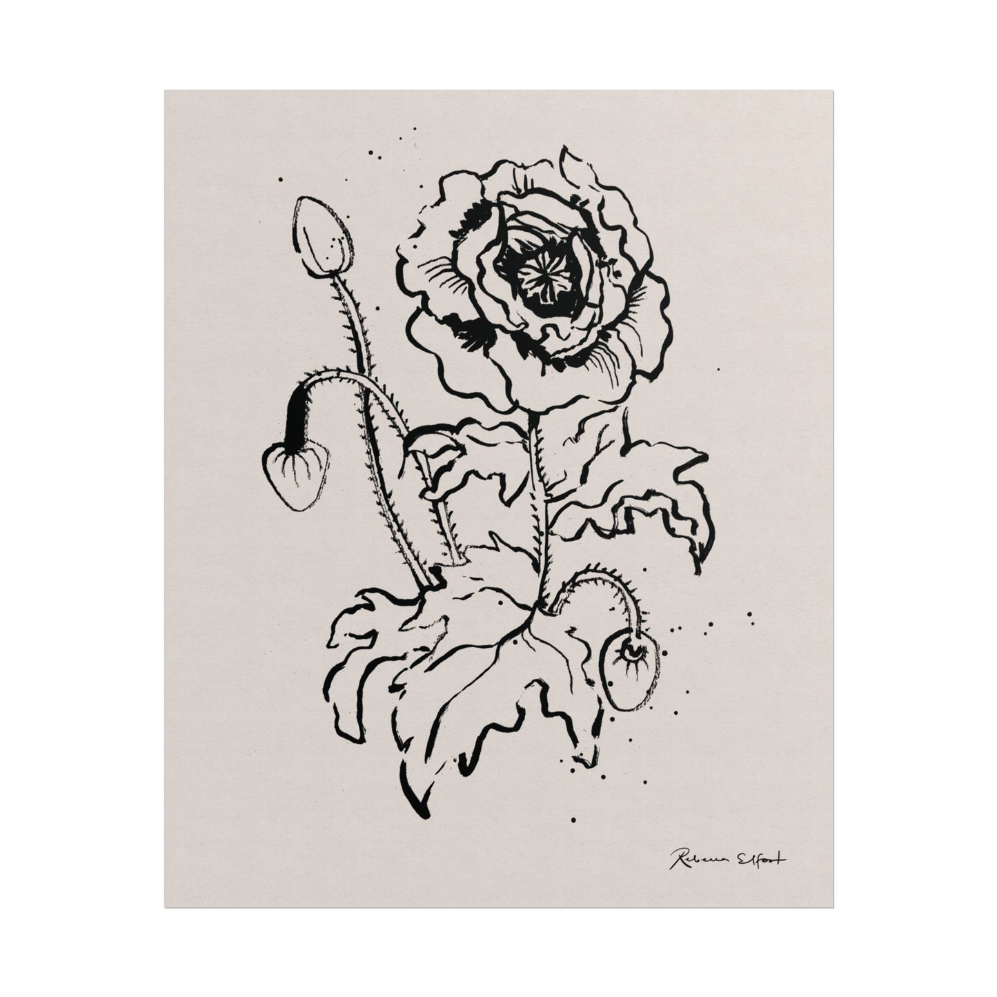 Ink Poppy - Art Print