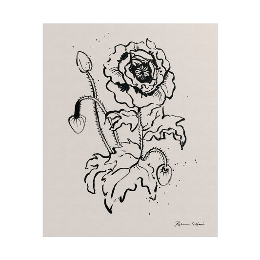 Ink Poppy - Art Print