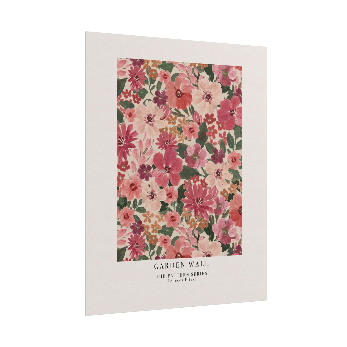 Garden Wall Pink - The Pattern Series - Art Print