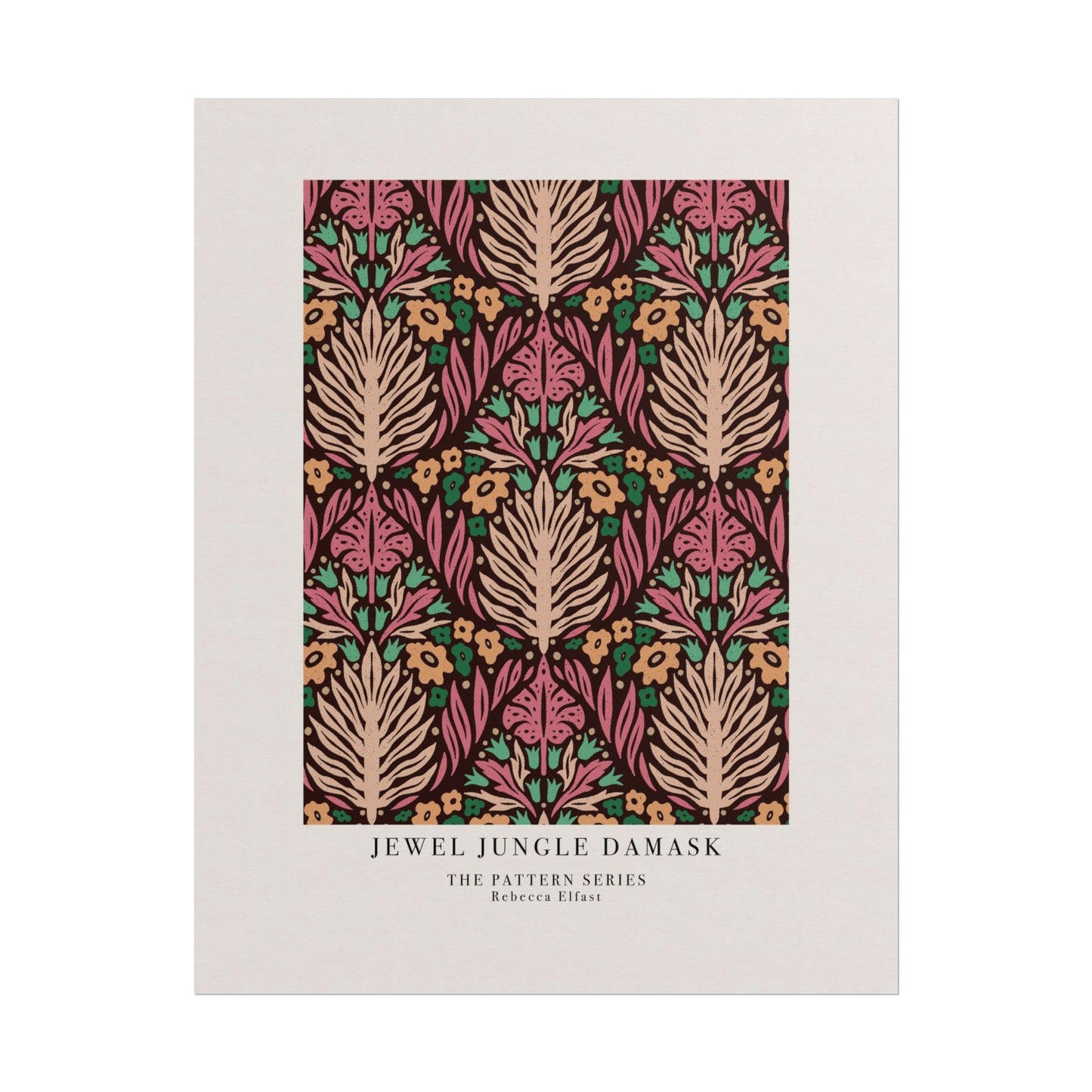 Jewel Jungle Damask - The Pattern Series - Art Print