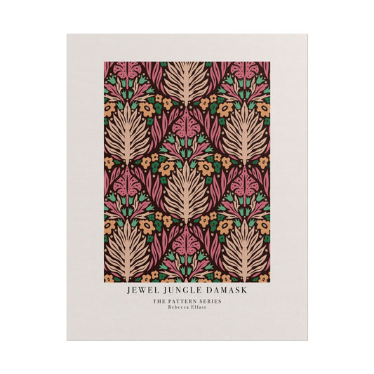 Jewel Jungle Damask - The Pattern Series - Art Print