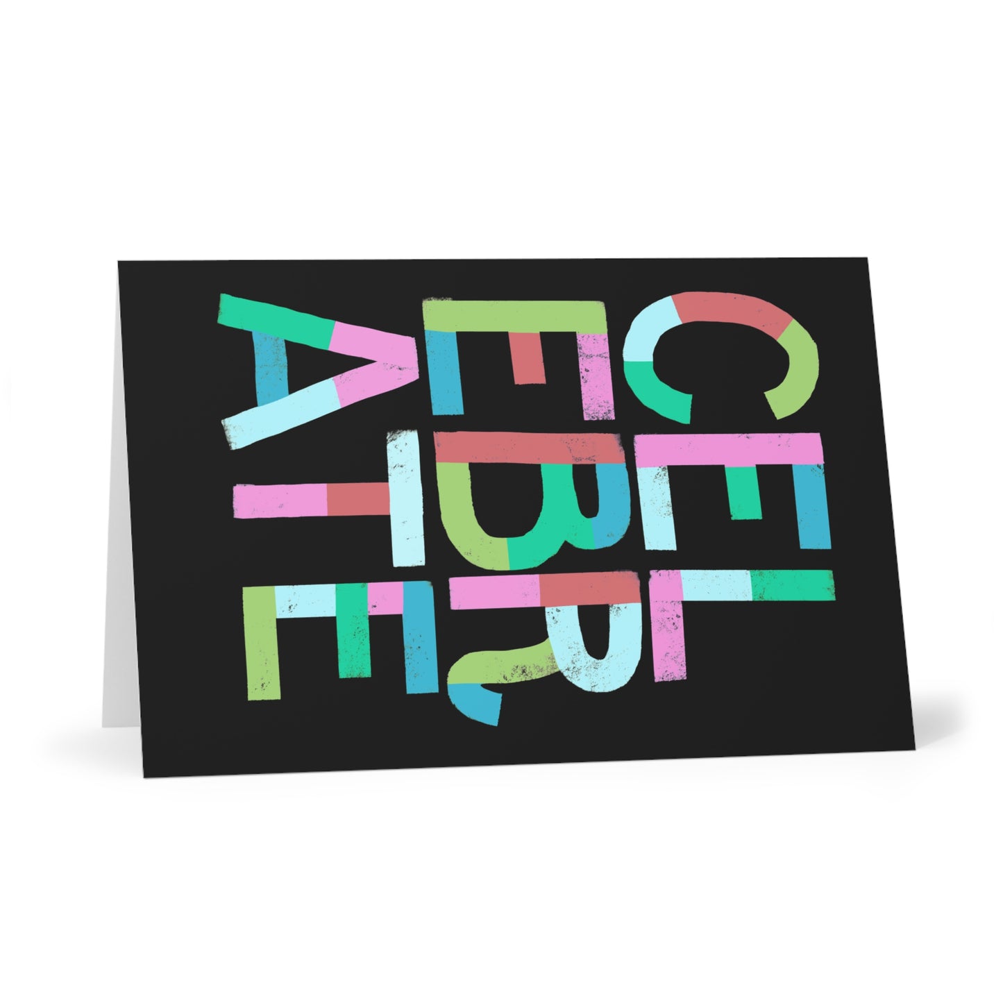 "Celebrate" Colorful Lettering Greeting Cards – Pack of 7