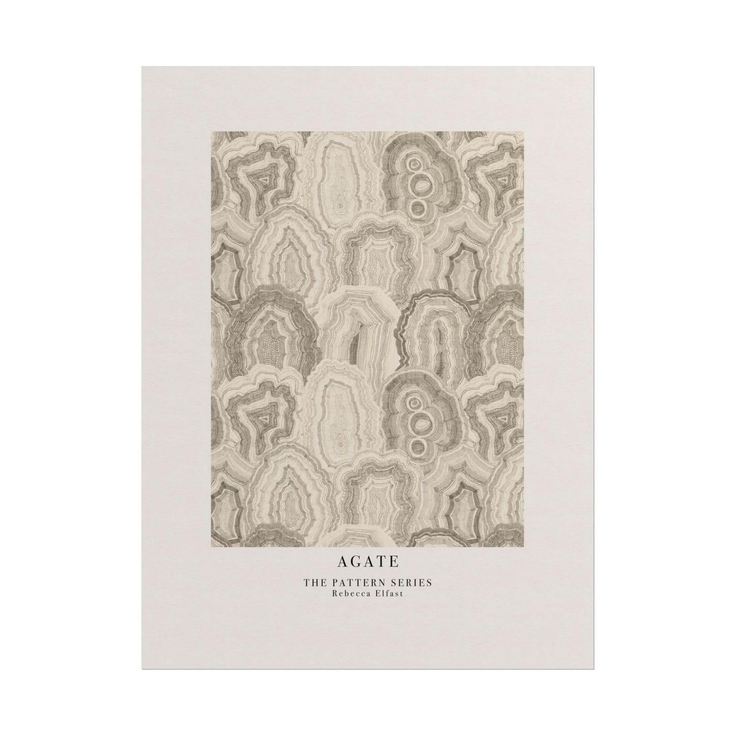 Agate Slices Monochrome - The Pattern Series - Art Print