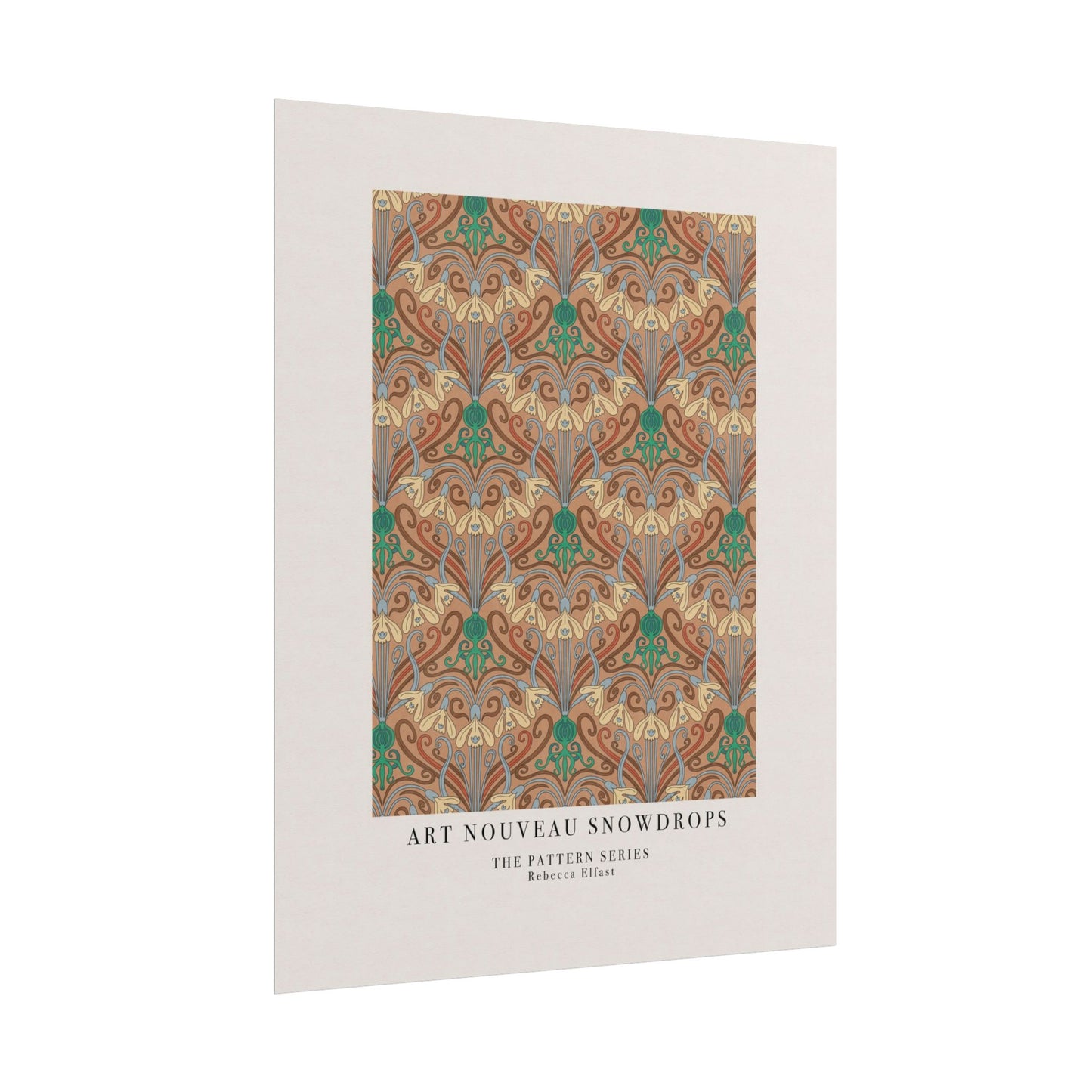 Art Nouveau Snowdrops - The Pattern Series - Art Print