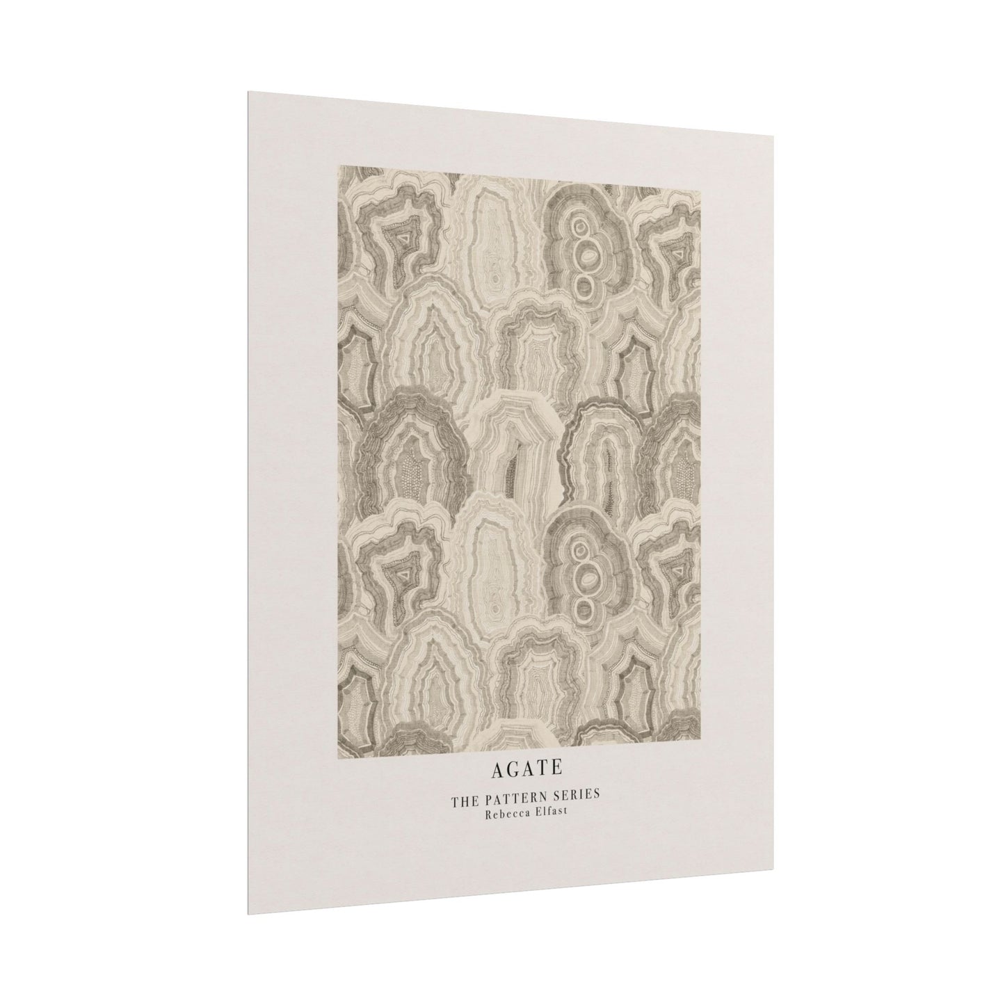 Agate Slices Monochrome - The Pattern Series - Art Print