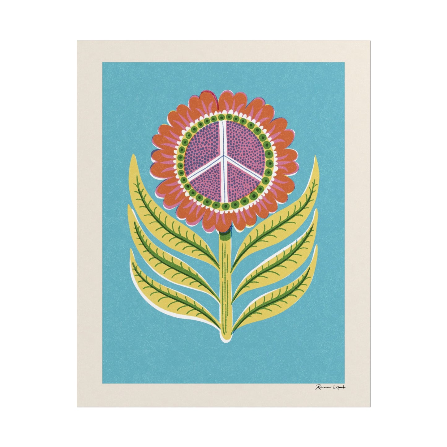 Peace Series: Peace Sign Flower Art Print