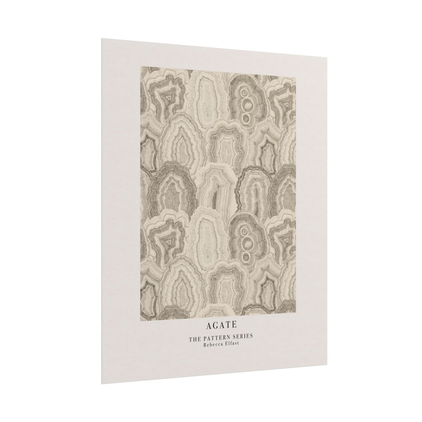 Agate Slices Monochrome - The Pattern Series - Art Print