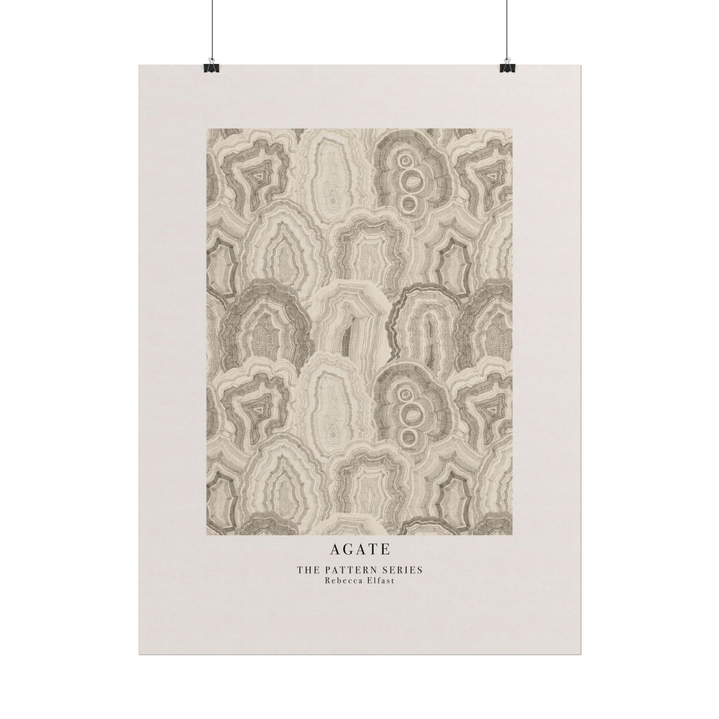 Agate Slices Monochrome - The Pattern Series - Art Print