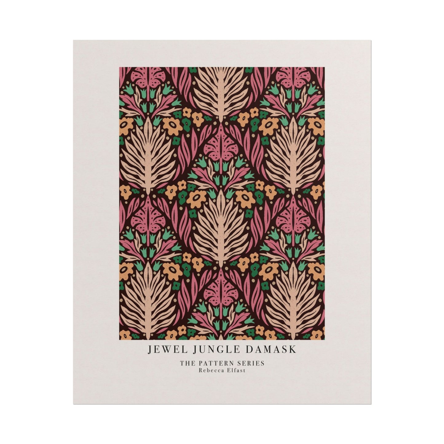 Jewel Jungle Damask - The Pattern Series - Art Print