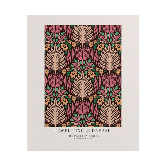 Jewel Jungle Damask - The Pattern Series - Art Print