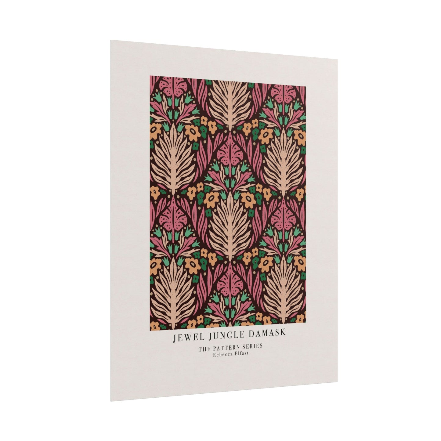 Jewel Jungle Damask - The Pattern Series - Art Print