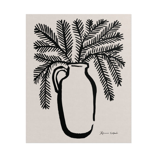 Pine Branch Vase - Art Print