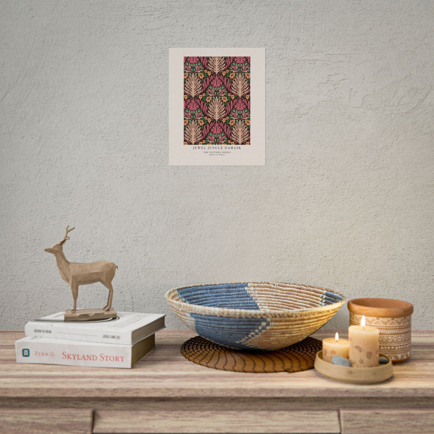 Jewel Jungle Damask - The Pattern Series - Art Print