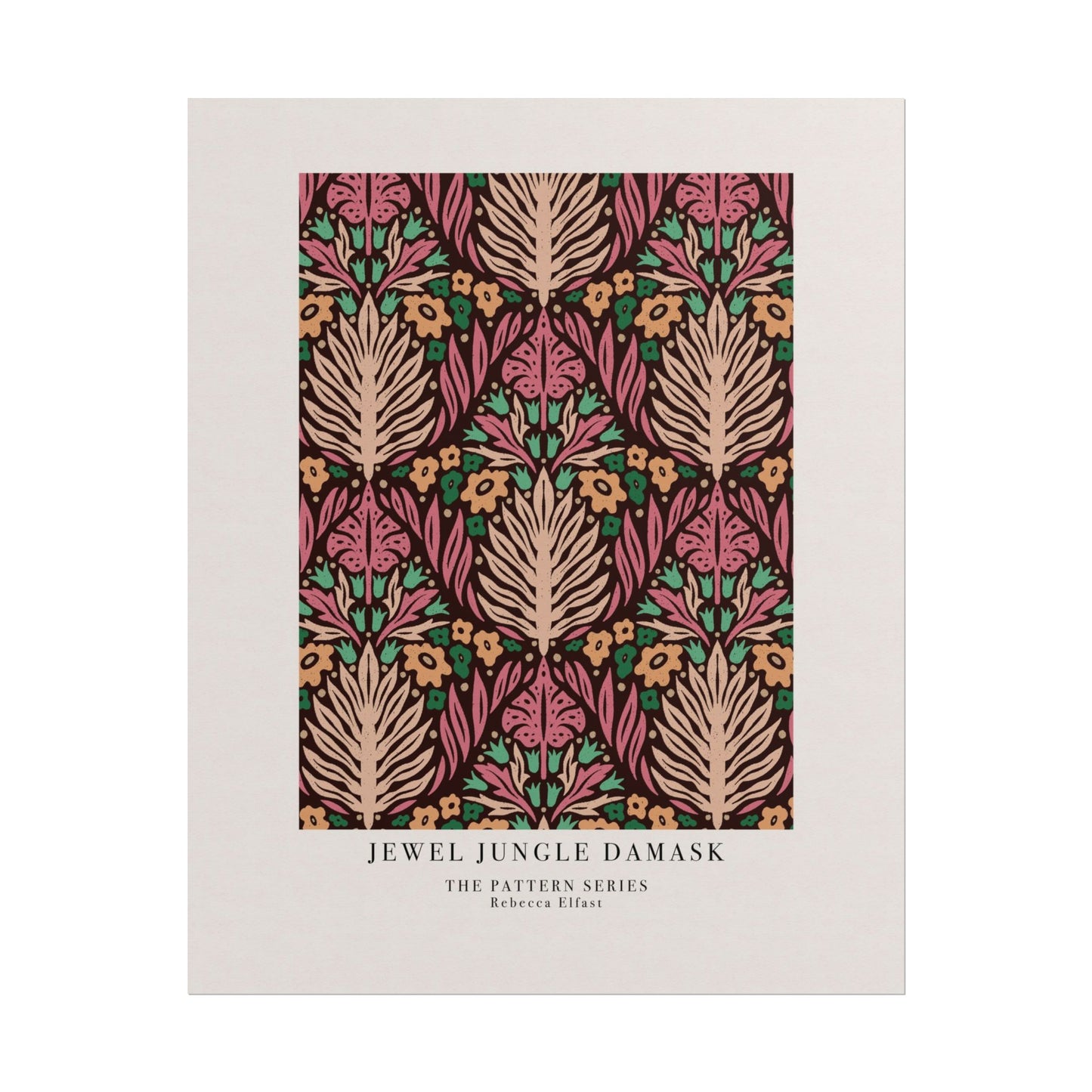 Jewel Jungle Damask - The Pattern Series - Art Print