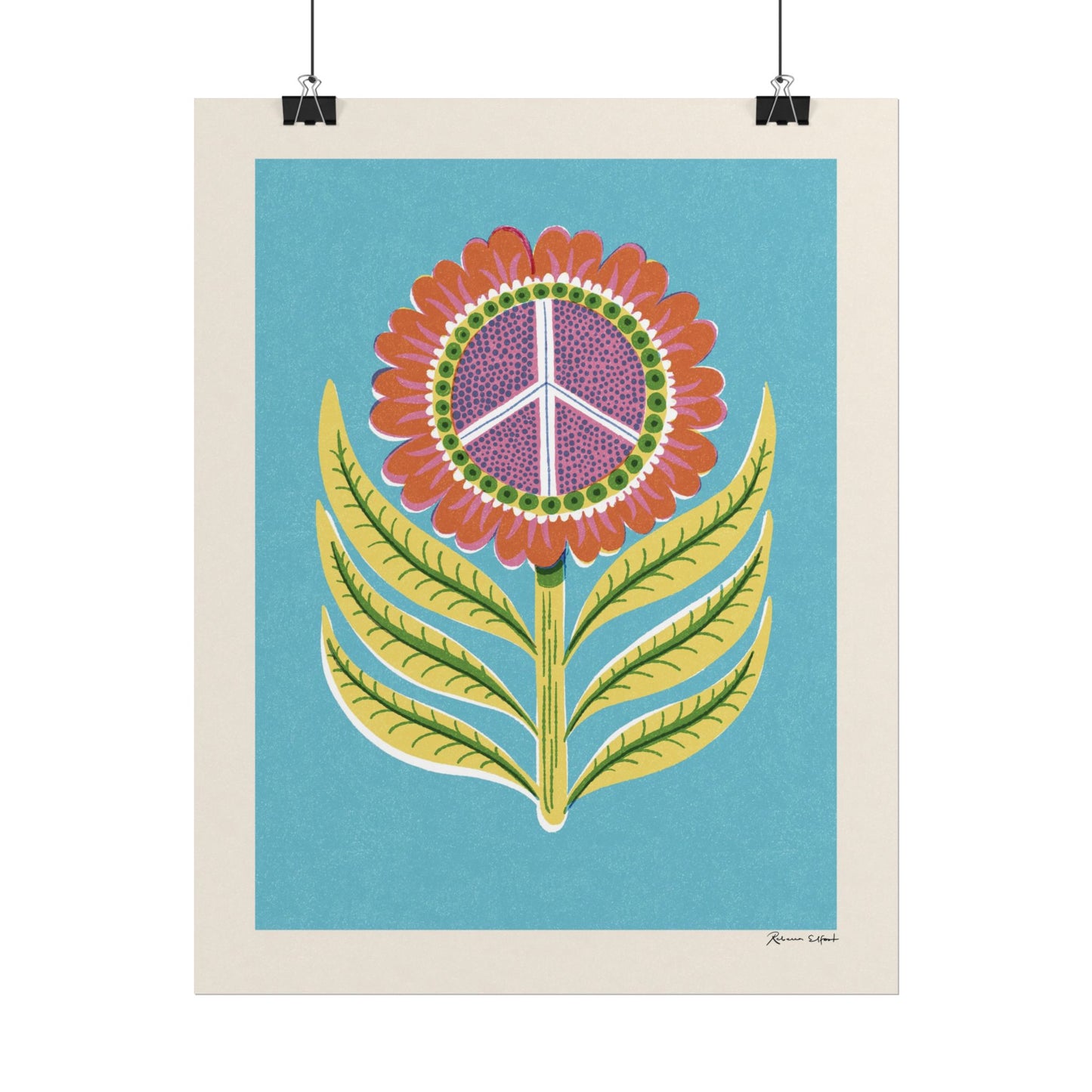 Peace Series: Peace Sign Flower Art Print