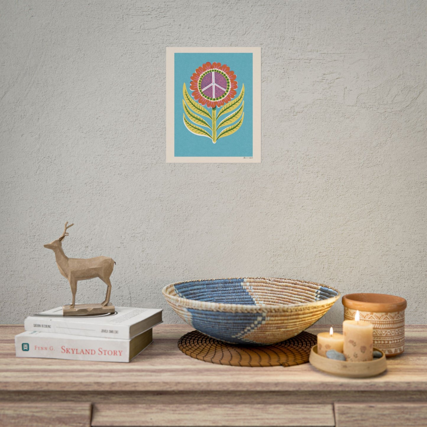 Peace Series: Peace Sign Flower Art Print