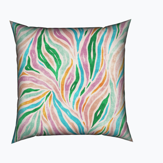 Jewel Jungle Multicolored Zebra Stripe Cotton Cushion
