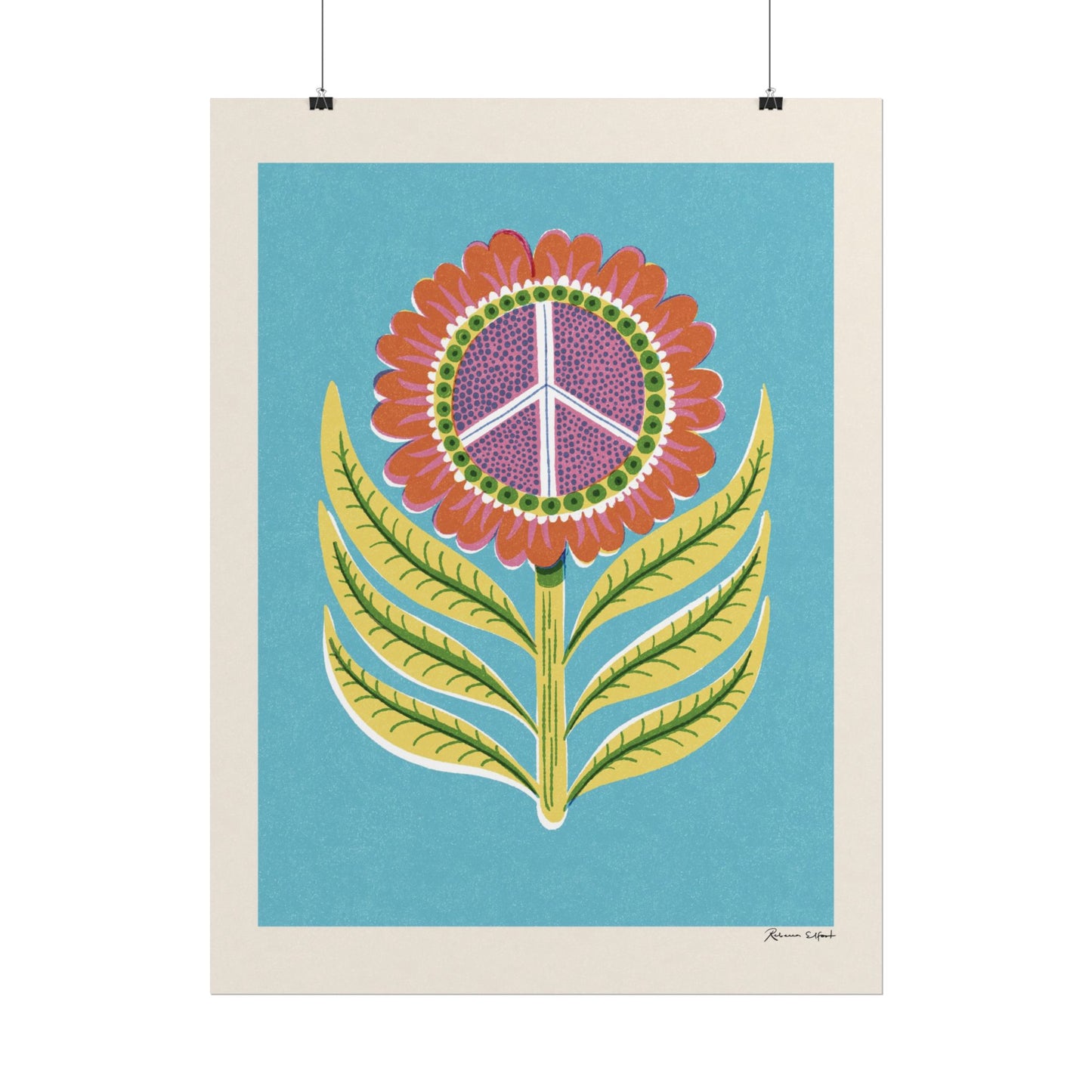 Peace Series: Peace Sign Flower Art Print