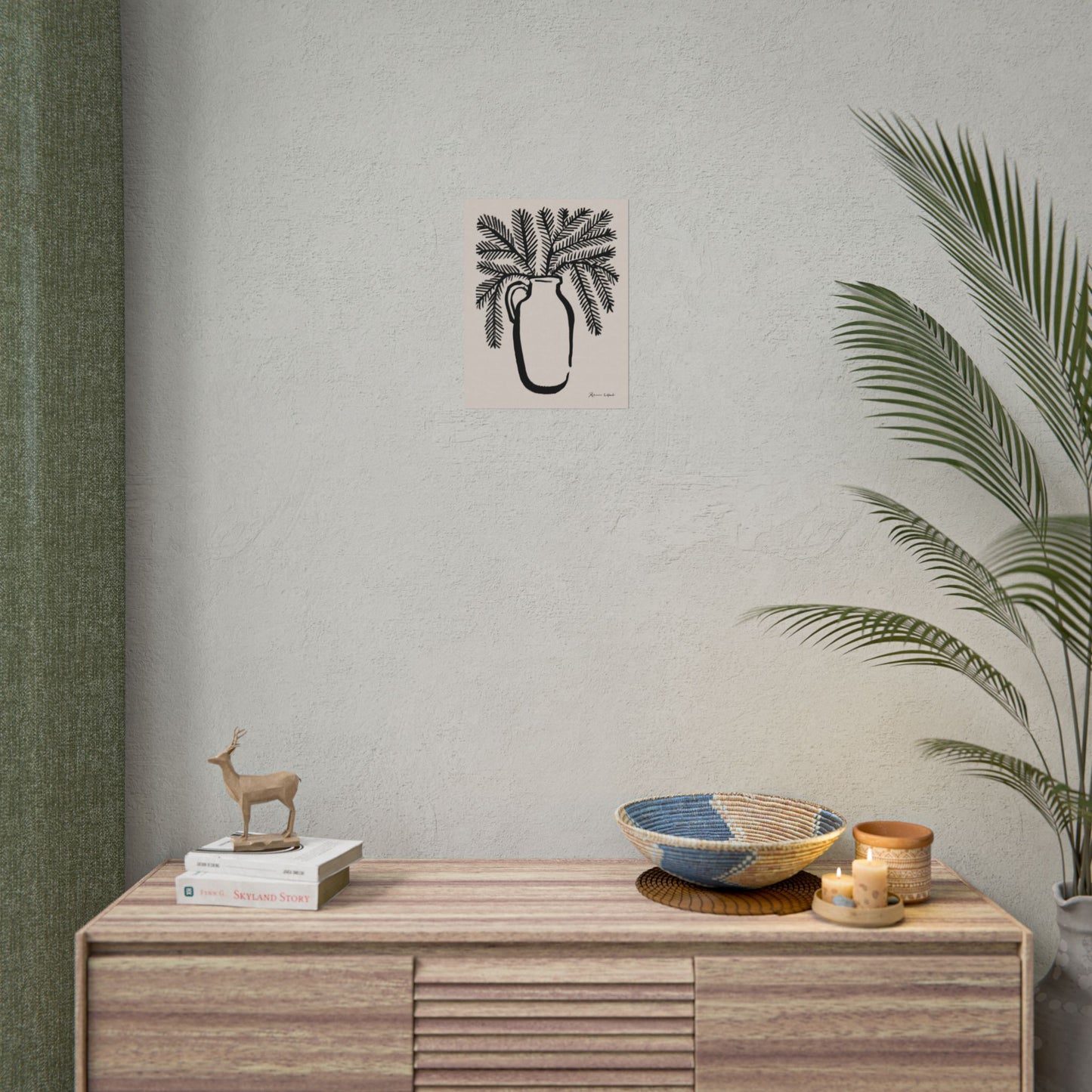 Pine Branch Vase - Art Print