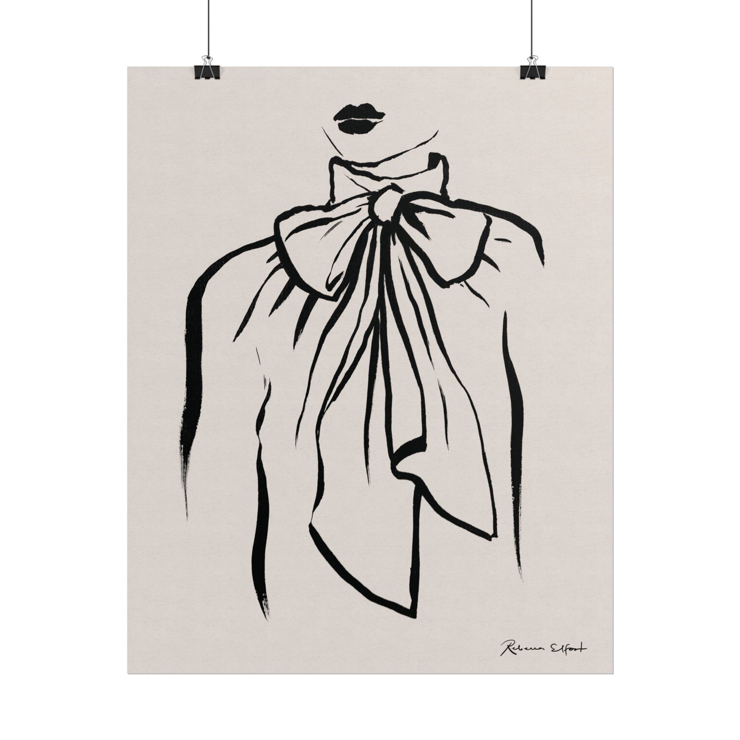 Bow Tie Blouse - Art Print