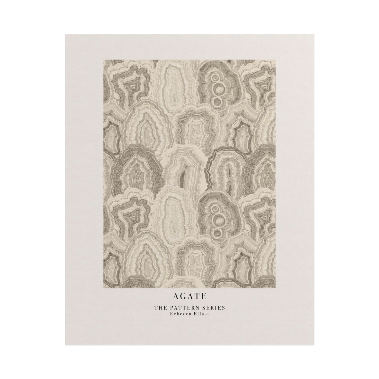 Agate Slices Monochrome - The Pattern Series - Art Print