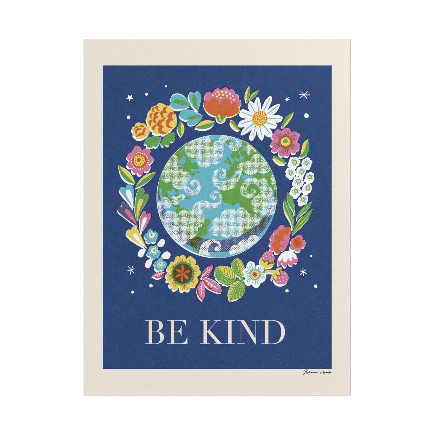 Peace Series: Planet Earth 'Be Kind' Art Print