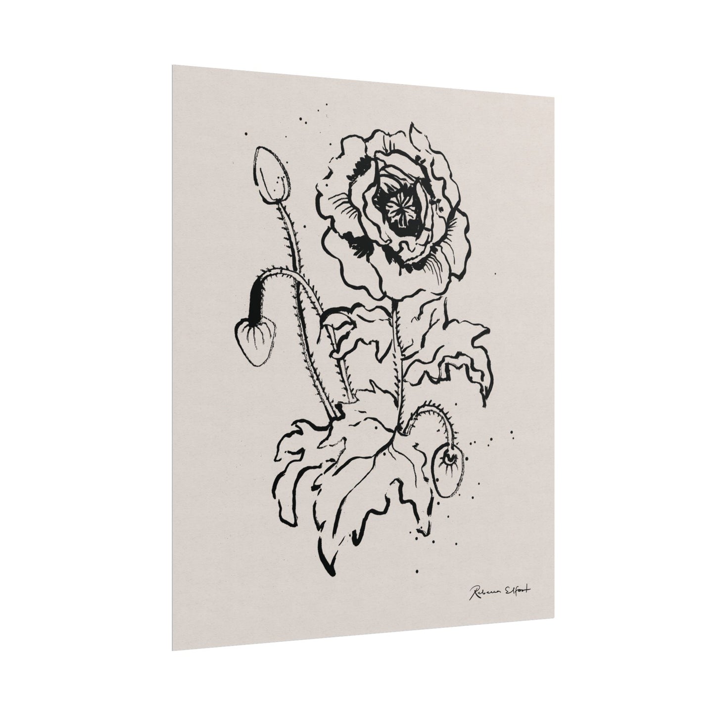 Ink Poppy - Art Print
